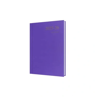 Image of Collins &#039;Essentials&#039; 12 Month Mid/Academic Year Planner, July 2025 2026 Day to Page Appointments Diary, A5 Hard Cover, Purple