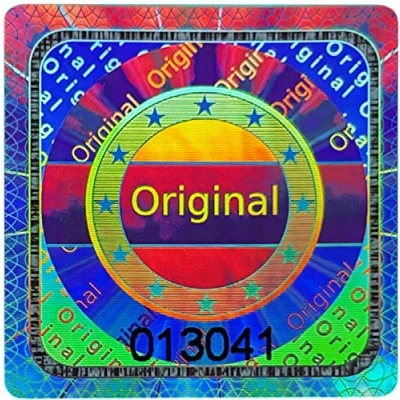 Image of 105 pcs 3D Hologram Original Seal with Serial Number 25mm Shiny Silver Security Seal, Labels, Adhesive Quality Warranty self Label