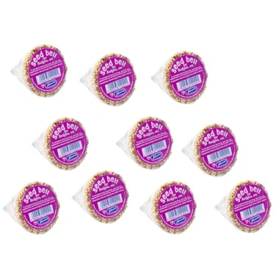 Image of 10 PACK JOHNSONS BUDGIE SEED BELLS SMALL BIRD HANGING &amp; HONEY BELL TREATS