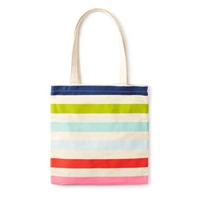 Image of Kate Spade New York Canvas Tote Bag with Interior Pocket, Multi Color, One Size