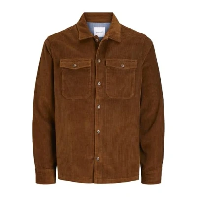 Image of JACK &amp; JONES Men&#039;s Jjeeddie Corduroy Overshirt Ls Sn Long Sleeve Shirt, Monks Robe, S