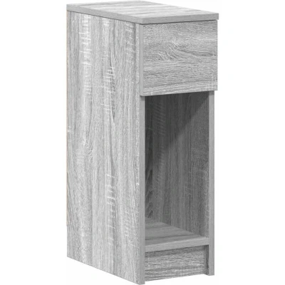 Image of vidaXL Bedside Cabinet with Drawer Grey Sonoma 20x36x60 cm