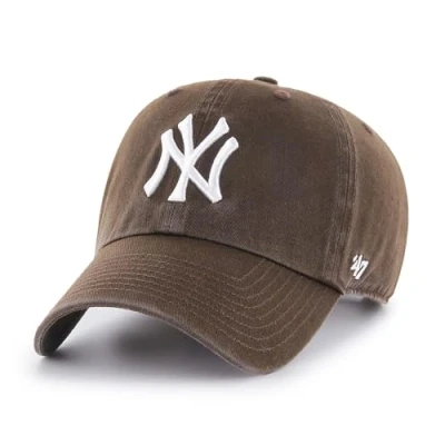 Image of 47 Brand Adjustable Cap CLEAN UP New York Yankees brown