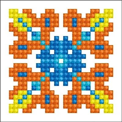 Image of DIAMOND DOTZ Painting, Beginner Kit, Autumn Mandala 2, 7.6 x 7.6cm