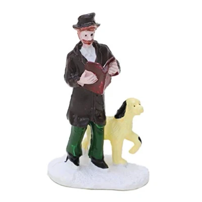 Image of Toyland® Mini Resin Christmas Collectible Ornament Village Scene Accessories Xmas Figures (Gentleman Dog Walker 1.5 x 2.5 Inch).