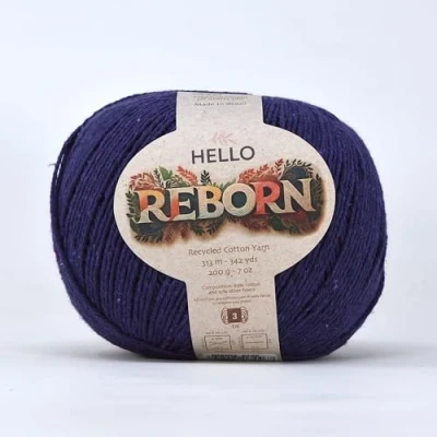 Image of Reborn Recycled Cotton Grape 200g DK Crochet/Knitting Yarn