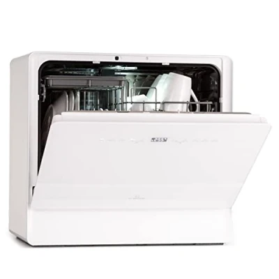 Image of Klarstein Table Top Dishwasher, 6 Place Setting Mini Quiet Operation Countertop Dishwasher w/ 7 Washing Programs, Compact Tabletop Easy To Install Homes/Office Small