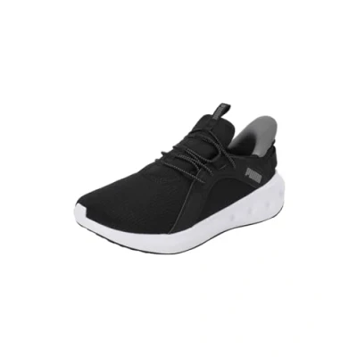 Image of PUMA Unisex SOFTRIDE Carson Ease in Road Running Shoe, Black White, 10 UK