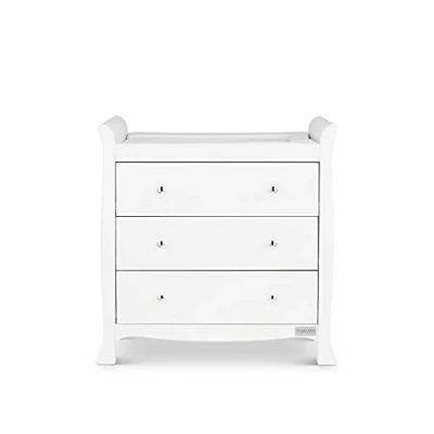 Image of Ickle Bubba Snowdon Sleigh Drawer Changing Unit (White)