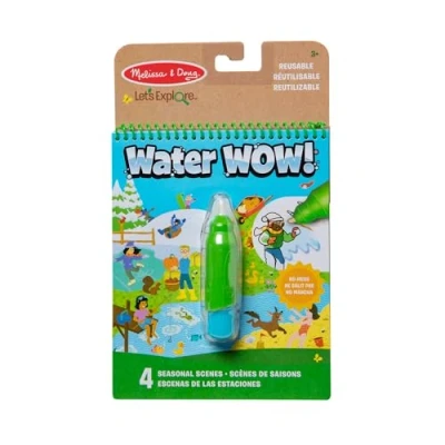 Image of Melissa &amp; Doug Let’s Explore Water Wow! Seasons Reveal Pad Reusable On The Go Travel Activity