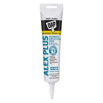 Image of Dap 18128 Alex Plus Acrylic Latex Caulk Silicone 5.5 Ounce