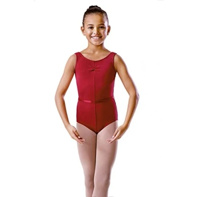 Image of Bloch RAD Cotton Ruche Front Leotard with Belt Age 11 12 Red
