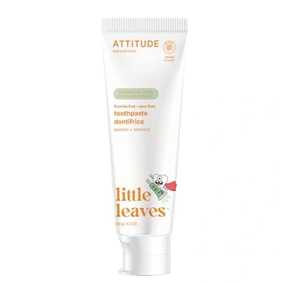 Image of ATTITUDE Kids Fluoride Free Toothpaste, Plant and Mineral Based Ingredients, Vegan, Sugar Free, Mango 120 Grams