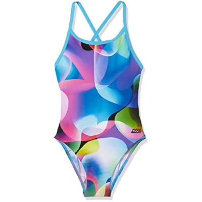 Image of Zoggs Women&#039;s Lava Beach Aqua Back Swimming Costume Multicoloured, 30 Inch Chest/Size 6