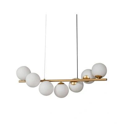 Image of Lucande pendant light Isandro, 95 cm, gold, white, 7 bulb, G9