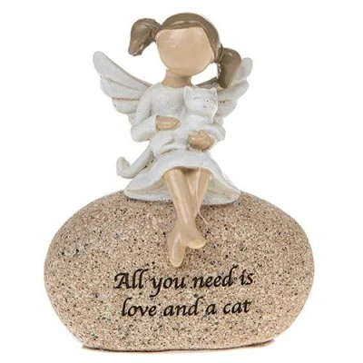 Image of Joe Love and a Cat Sentimental Pebble Gift