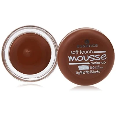 Image of essence Soft Touch Mousse Make Up, Foundation, No. 56 Matte Hazelnut, Brown, for Combination Skin, Blemished Vegan, Perfume, No Alcohol (16 g)