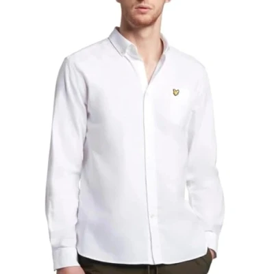 Image of Lyle &amp; Scott Regular FIT Light Weight Oxford Shirt, Men&#039;s, Size: Medium, White
