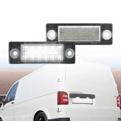 Image of NSLUMO 2pcs Led License Number Plate Light Canbus For Volks Transporter Caravelle MK5 MK6 Box Bus T5 T6 Golf 4 MK4 5 Variant Touareg Skoda Fabia MK1 6Y