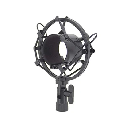 Image of Etopars Microphone Shock Mount Mic Anti Vibration Suspension Studio Holder Clip 45mm for 44mm 50mm Diameter Condenser Black