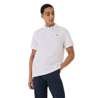 Image of Crew Clothing Mens Classic Pique Polo Shirt (Heritage White) XL