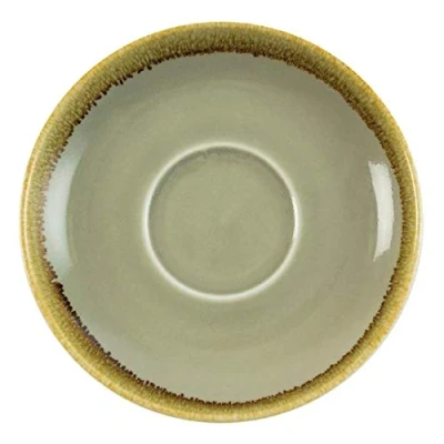 Image of Olympia Kiln Cappuccino Saucer Moss Porcelain 160(пїЅ) mm 6 pc