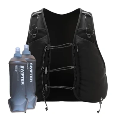 Image of SWIFTVEST™ Trail Running Vest 2x 500ml Soft Flasks Included Hydration Backpack Lightweight Pack Essentials 10+ Pockets for Accessories Men &amp; Women