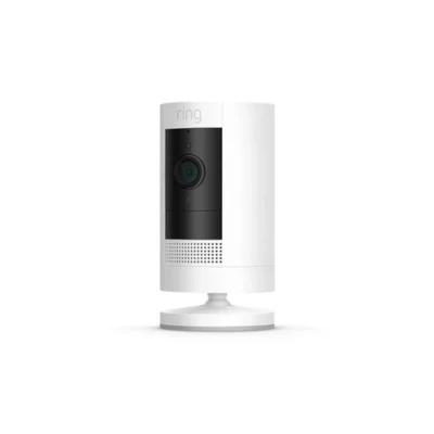 Image of Ring Stick Up Camera Plug In (3rd Generation) Smart Home Security White