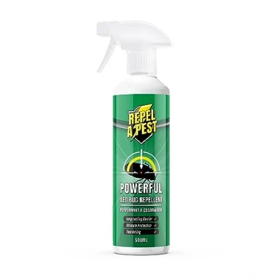 Image of Repel A Pest Bed Bug Repellent Deterrent Spray Natural Eco Friendly Control for Indoors and Outdoors Contains Cedarwood, Peppermint &amp; Geraniol 500ml