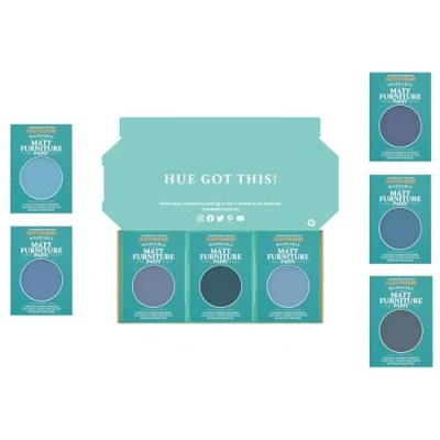 Image of Rust Oleum Furniture Paint in Matt Finish Deep Blue Tester Box