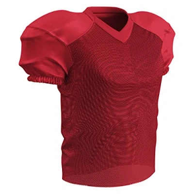Image of CHAMPRO Time Out Polyester Practice Football Jersey Scarlet
