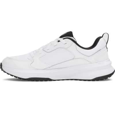 Image of Under Armour Men&#039;s Charged Edge, Comfortable and Breathable Running Shoes with Cushioning® Midsole, Durable Dynamic Trainers,White / Black Jasper Blue,11