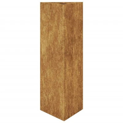 Image of vidaXL Garden Planter Triangular 30x26x75 cm Weathering Steel