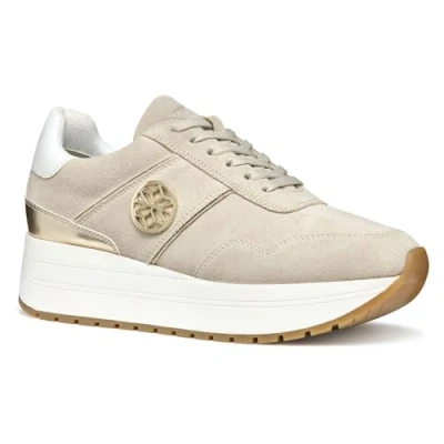 Image of Geox NEW Kency Trainers, Women&#039;s, Size: 4, Light taupe/light gold Suede