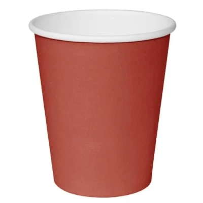 Image of Fiesta Recyclable Single Wall Takeaway Coffee Cups Red 12oz (50 Pack)