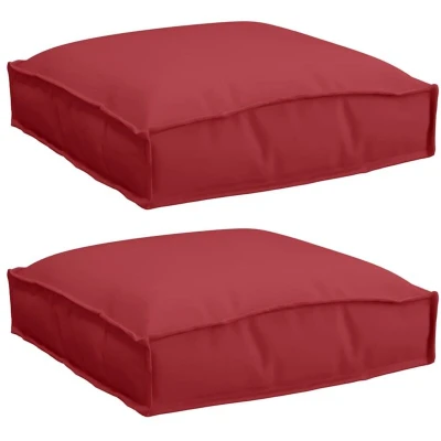 Image of vidaXL Pallet Cushions for Seat 2 pcs Wine Red 40x40x8 cm Oxford Fabric