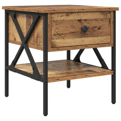 Image of vidaXL Bedside Table Reclaimed Wood 40 x 42 45 cm Material