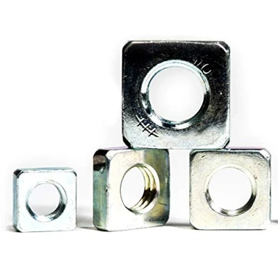 Image of M10 (10mm Ø) Square Thin Nuts Zinc Plated Steel Flat (Pack of 20)