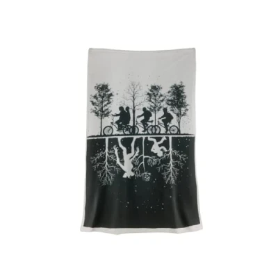 Image of Nemesis Now Stranger Things Throw, Black &amp; White, 100 * 150cm