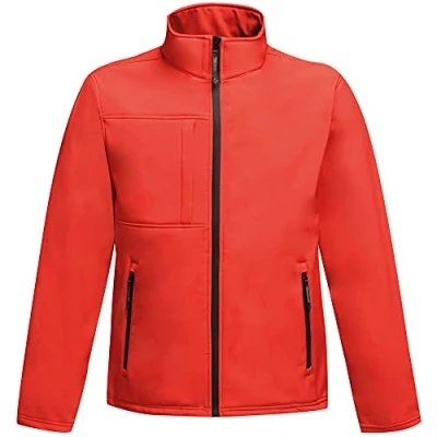 Image of Regatta TRA688 51P60 Men&#039;s Octagon Ii 3 Layer Membrane Softshell Jacket, Medium, Red (Classic Red/Black)