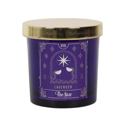 Image of The Star Tarot Candle 8cm x 7.8cm (1 Pc.) Inspired Card Design, Lovely Lavender Fragrance, Paraffin Wax, Approximate 25 Hour Burn Time, Versatile Usage