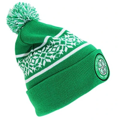 Image of Celtic Snowflake Cuff Knitted Hat Multi Colour