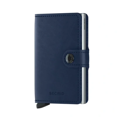 Image of Secrid Miniwallet, Travel Accessory Envelope Type Card Holder, Navy, One Size, Modern