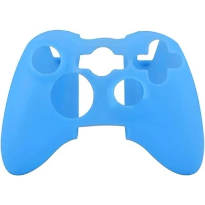 Image of OSTENT Soft Silicon Protector Skin Case Cover Compatible for Microsoft Xbox 360 Controller Game Color Blue