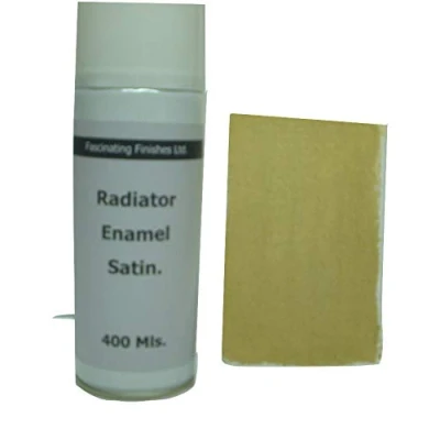 Image of Fascinating Finishes Ltd 1 x 400ml Aerosol Gold Heat Resistant Radiator Spray Satin Paint