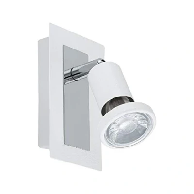 Image of Eglo Lighting Sarria 1 Light Spotlight Chrome, White, GU10