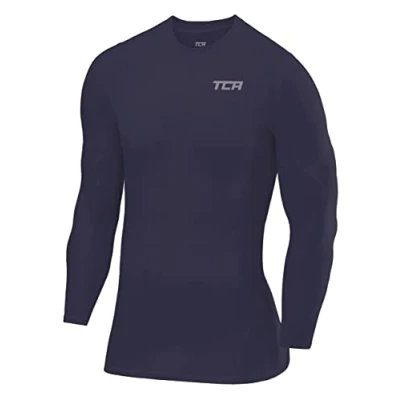 Image of TCA Men&#039;s SuperThermal Compression Base Layer Top Long Sleeve Thermal Under Shirt Graphite, XL