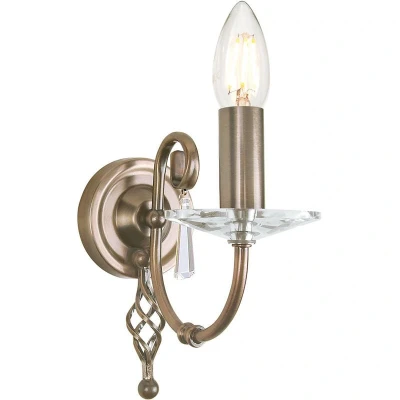 Image of Aegean 1 Light Indoor Candle Wall Aged Brass, E14