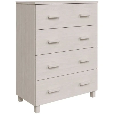 Image of vidaXL Sideboard HAMAR White 79x40x103.5 cm Solid Wood Pine