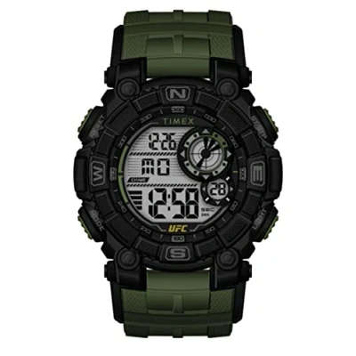 Image of Timex UFC Men&#039;s 50mm Green Resin Strap Chronograph Watch TW5M53900